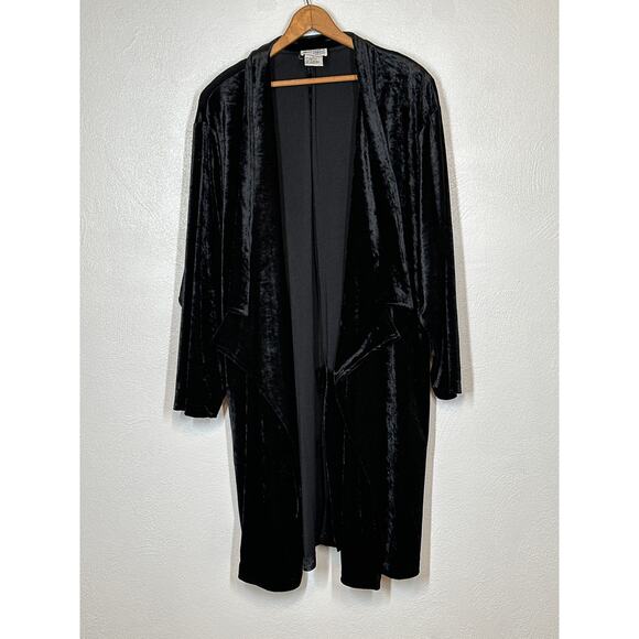 Lacy After Noon Velvet Cardigan L Black Cameo Whimsigoth Fairy Grunge Boho - Picture 1 of 16